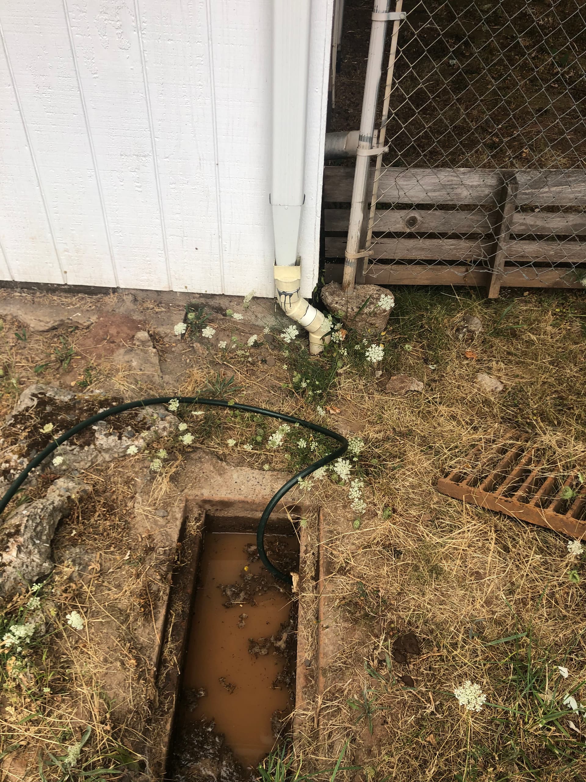 Gallery photos for Hydro-Jet Drain Cleaning Clears a Blocked Gutter Drain in Beavercreek Oregon: Image #1